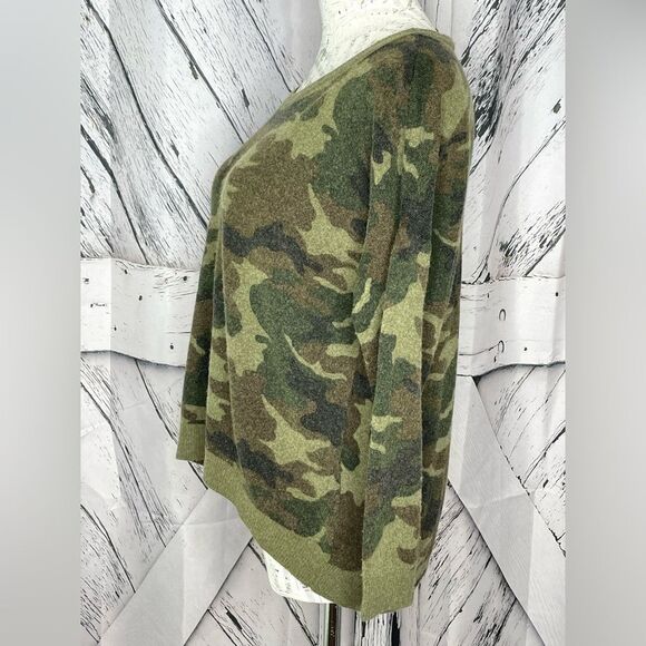 Acrobat Camouflage Wool/Cashmere Pullover Sweater High/Low S/XS - Picture 3 of 6